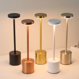 Rechargeable LED Table Lamp Touch Control 3 Color Adjustable Bedside Light Creative Ambient Light Indoor Room Decor Night Lamp