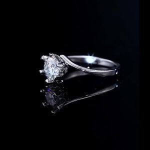 Gra 2ct 8mm Moissanite Ring for Charm Lady Solitaire Ring for Women Engagement Promise Wedding Band Fine Jewelry Gift
