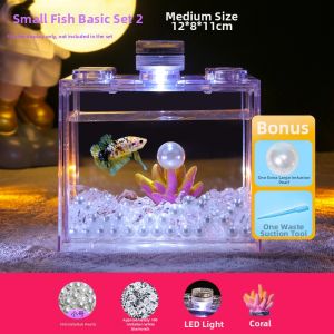 XIAONONGSHAN | Thai Fighting Fish Tank Acrylic Small Desktop Decor