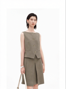 Classic Boat-neck Sleeveless Womens Waistcoat