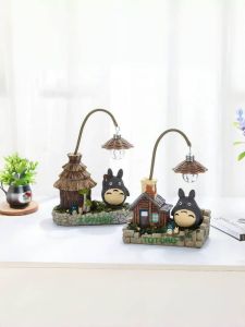 Creative Cartoon Squirrel Night Light Home Decoration Ornaments Birthday Gifts Hayao Miyazaki Anime Resin Toys Desktop Decor