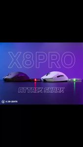 ATTACK SHARK | Attack Shark X8 PRO 8K Wireless Gaming MousePAW3395PRO 40K DPI SensorTri-Mode Broadcom BK52820 ChipSuperlight Ergonomic Mouse