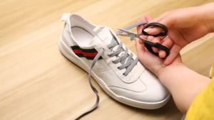 No Tie Shoe Laces Metals Croos Locks Elastic Shoelaces for Sneakers Fashion Convenient Lazy Shoes Lace Accessories 1 Pair