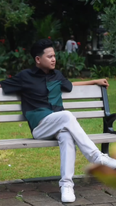 ALNI OFFICIAL STORE - Kemeja Pria Lengan Pendek Motif Garis Premium