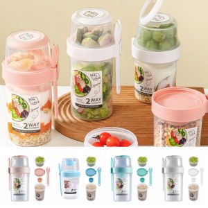 Breakfast On The Go Cups Salad Cup To Go Take And Go Yogurt Cereal Overnight Oats Snack Parfait Containers & Salad Dressing Ho