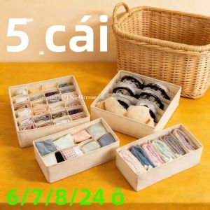Hộp Đựng Đồ Lót Bằng Vải Không Dệt Ngăn Chia Ngăn Kéo Dùng Để Đựng Quần Lót Tất Quần Áo Tủ Quần Áo Hộp Đựng Đồ Trong Ngăn Kéo