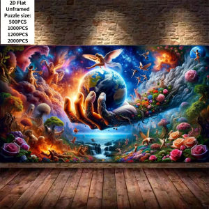 500/1000 Pieces Jigsaw Puzzle Hand Comes Forth Holding Earth Jigsaw Puzzle Educational Toy for Kids Children s Games Gift