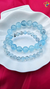 Collection Grade Blue Stormy Aquamarine Bracelet