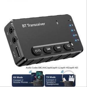 Bluetooth receiver transmitter aptx lossless Bluetooth adapter wireless stereo transmitter with microphone suitable for connecting to car audio adapter