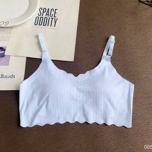 Ice Silk Seamless Sports Bra for Girls Student Beautiful Back Underwear Vest Style One Piece Full Cup No Hook Summer Season