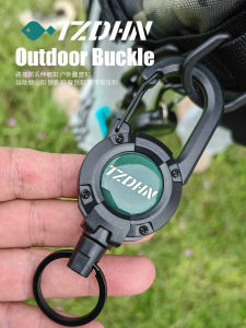 Tzdhn Lure Steel Wire Retractable Buckle Automatic Can Buckle Anti-Lost Strong High Resilience Fishing Secure Rope Hanging Buckle