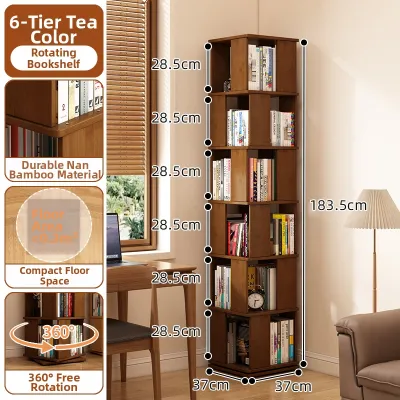 ZHUTING | Rotating Space-saving Corner Bookshelf