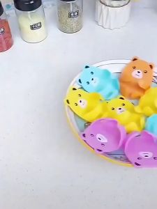 Bayar Di Tempat - Organizer Kait Kabel Bear / Set 4 Pcs Hook Serbaguna / Gantungan Kepala Kabel Lucu