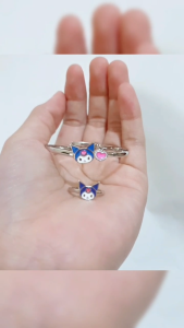 SET GELANG CINCIN ANAK MOTIF KARTUN VIRAL 2 IN 1 ANTI ALERGI /KSET-4125