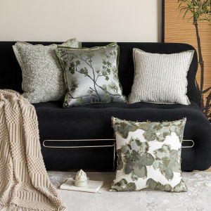 New Chinese Style Green Cushion Cover