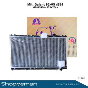 14032 MITSUBISHI GALANT 1992-1995 E54 RADIATOR ASSEMBLY M/T 375x708x16mm PA16 1ROW MB845808 MB845812