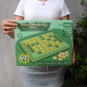 Memory Exercise Animal Flip Chess Parent-child Interactive Educational Toy