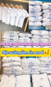Set 5 Áo Thun Trắng Cho Bé TAY NGẮN Vải Cotton mặc rất mát vải mềm và rất mịn Chất Đẹp Fany
