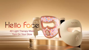 4D Red Light Therapy Mask 311 LED Beads 850nm Infrared Skin-Friendly Silicone Red Light Therapy for Face Skin Improvement No Eye Pressure & Light Leakage for 3000mAh Rechargeable Remote