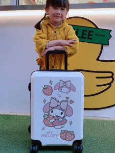 Childrens Luggage Kolumi Cute Carry-On Suitcase with Four-Way Wheels 24 Inch Travel Suitcase Password Lock Cartoon Style