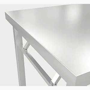 Stainless Steel Folding Table Multifunctional Dining Desk Small Space Rental Apartment Solution Outdoor Camping Stall Table Multiple Sizes Optional Easy Installation High Cost Perf