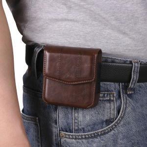 Foldable Screen Mobile Phone Waist Bag Compatible with Huawei Oppo Xiaomi Honor Vivo Belt Hanging Pouch Leather Cover