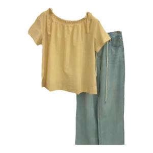 PAIBOLI | Breathable Comfort Stylish Easy-to-Pair Cotton-Linen Blouse Short Sleeve