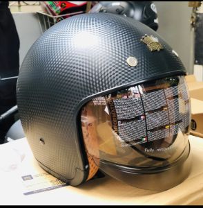 MŨ BẢO HIỂM KÍNH ÂM LÓT THÁO RỜI CHÍNH HÃNG ROYAL M139 CARBON(MÀU KÍNH TRÀ KHÓI)