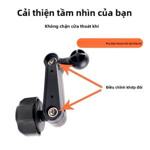 Giá Đỡ Điện Thoại Ô Tô Đa Năng Với Thanh Nối Dài Đầu Bi 17mm Bộ Chuyển Đổi Màn Hình Điều Chỉnh Được Cho Cửa Gió Điều Hòa Phụ Kiện Độ Xe Màu Đen