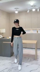 Jass Store High Waist Plus Size Trouser Slacks Pants Double Button Fit From 31-40 Waistline 2811