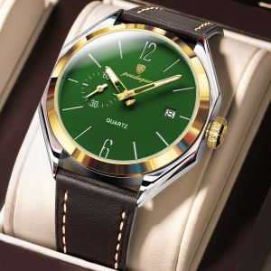 POEDAGAR | POEDAGAR Original Fashion Male Wristwatch Leather Quartz Business Men Watch Waterproof Luminous Date Elegant Mens Watches Reloj