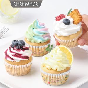 CHEFMADE Standard Paper Cupcake Liner 100PCS 7cm*3cm Muffin Paper Baking Cup Cupcake Cases FDA Approved CL5035/ CL5036