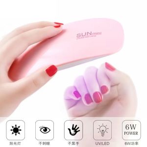 Mini Nail Dryer Lamp 6W LED UV Portable Nail Dryer Curing Lamp Light for Gel Based Polish