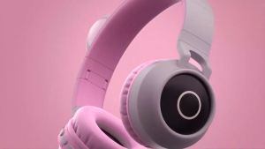 Cute Cat Wireless Headset LED Light Headphone Music Headphones Daughter 5.0 Bluetooth Earphones for Girl Support TF Card for Christmas gift