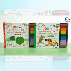 [NHẬP MÃ LAZSOCIAL50K]  Sách Thiếu Nhi - 100++ Ý Tưởng Sáng Tạo Vẽ Tranh Bằng Vân Tay - Đinh Tị Books