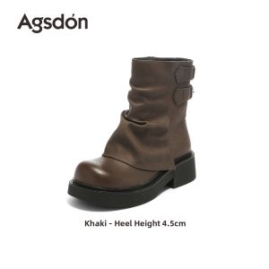 Agsdon | Thick Sole Versatile Retro Stack Boots