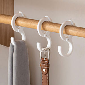 EELHOE | 5pcs Windproof Hooks S Shaped Multi-purpose Wardrobe Closet Hook Household Card Position S-hook Ring Buckle With Safety Buckle
