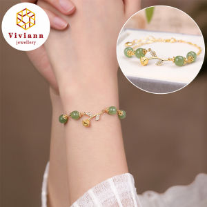 Viviann Original Jade Rose Bracelet Womens Jewelry Charm Bracelets & Bangles green jade Bracelet For Women beads pendant Jewelry Adjustable ring For Women Gift