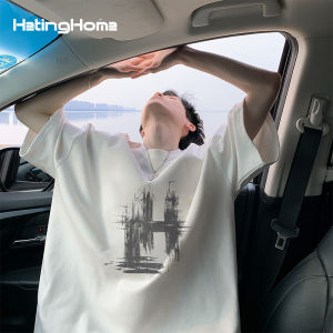 HetingHOME | Hetinghome Loose Fit American Style Short Sleeve T-Shirt Couple Matching Sweatshirt Casual Comfortable Cotton Top For Youth