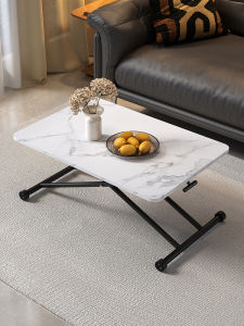 Modern Minimalist Moveable Folding Height Adjustable Tea Table Dining Table Two-In-One Small Household Simple Eating Table