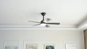 Retro Industrial Ceiling Fan 40 Inch Black Brown For Shop Restaurant Decor Quiet DC LED Light