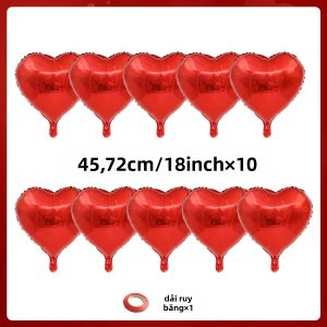 Bộ Bóng Bay MARRY ME Với Bóng Hình Trái Tim Dùng Cho Cầu Hôn Đám Cưới Và Trang Trí Lãng Mạn - Một Chiếc