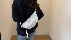 TSONG Tas pinggangWaist Fanny Pack untuk Pria Wanita Crossbody Waist Bag Pack Tas Sabuk Modis ritsleting tali dikepang untuk Perjalanan Berjalan Berlari Hiking Tahan Air Bersepeda 6221