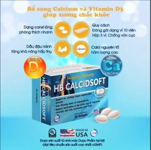 Viên Uống Bổ Sung Canxi và Vitamin D3 HB CALCISOFT