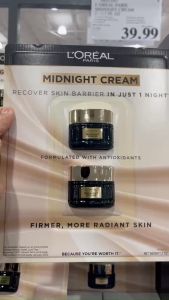 [DJ SHOP] Kem Dưỡng Đêm Hỗ Trợ Trẻ Hóa Da LOreal Paris Midnight Cream 48g x2 Mỹ