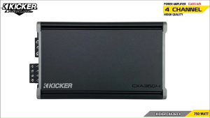 เพาเวอร์แอมป์ KICKER รุ่น CXA360.4 แอมป์แรง 720วัตต์ 4แชนแนล ขับกลาง รถยนต์ แอมป์รถยนต์ AMP 4CH ขับเสียงกลาง แหลม เบสดี ไฟนิ่ง แท้ ตัวแรง เครื่องเสียงรถยนต์