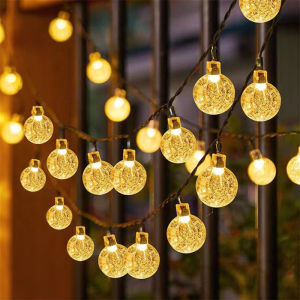 Solar Bubble Balls String Lights Outdoor Waterproof Lights Patio Holiday Party Garden Wedding Easter Decoration