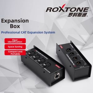 Roxtone Multi-Channel Audio Expansion Box Balanced Network Audio Interface Compact Portable XLR Cable Splitter for Live Performance Recording Guitar Accessories