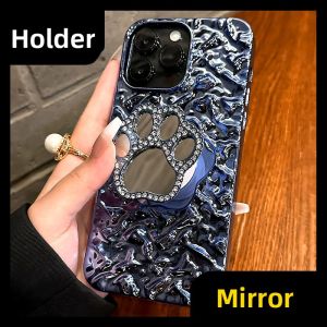 DAIMANG | Apple Compatible Protective Case With Makeup Mirror Stand Stylish