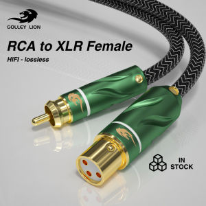 Golley Lion XLR หญิงชายอาร์ซีเอสายสัญญาณเสียงสำหรับเครื่องขยายเสียงผสมไมโครโฟน